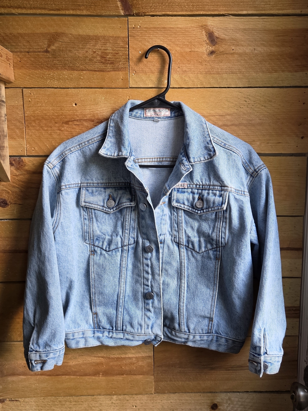 Guess Vintage Light Blue Jean Jacket - Classic Trucker Style